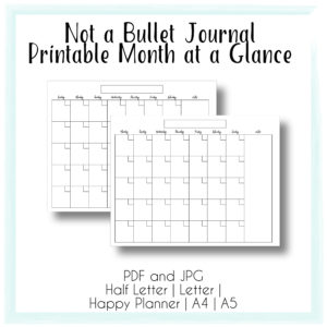 month at a glance detail graphic